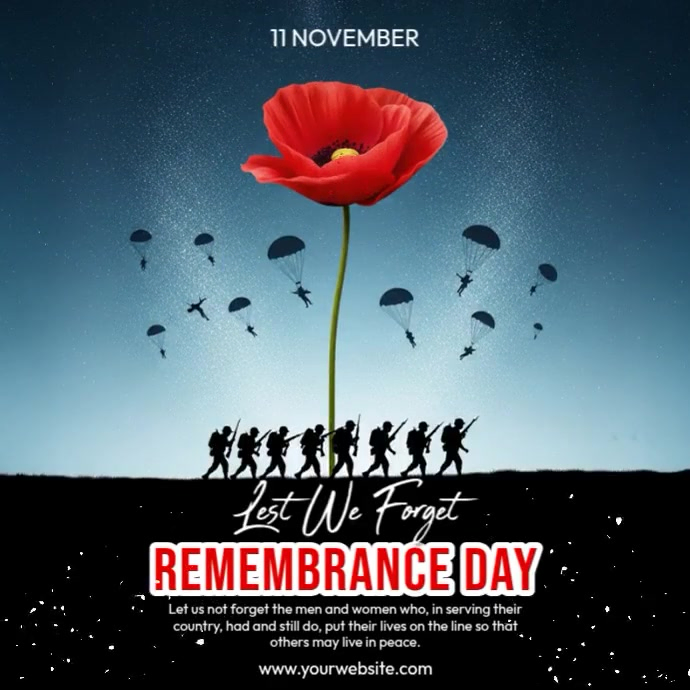 Remembrance Day Post Instagram template