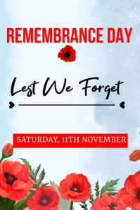 remembrance day Poster template