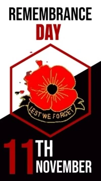 Remembrance day flyer Instagram Story template