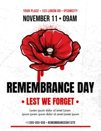 REMEMBRANCE DAY FLYER Folheto (US Letter) template