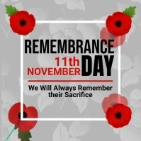 Remembrance Day flyer Instagram Post template