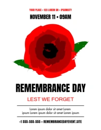 REMEMBRANCE DAY FLYER template