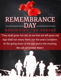 Remembrance Day flyer template