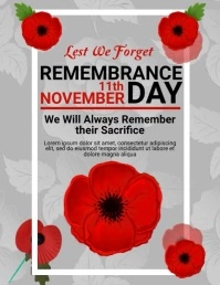 Remembrance Day flyer Iflaya (Incwadi ye-US) template