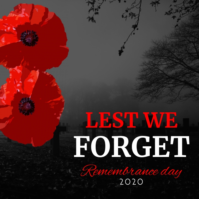 Remembrance Day Instagram Post Memoriam Template Postermywall Armistice Day 2022