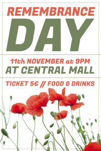 remembrance day poster templates postermywall