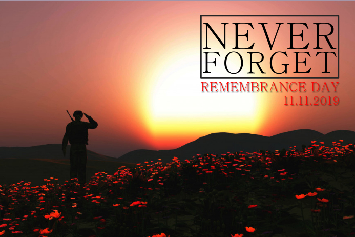 Remembrance Day Poster Template Póster