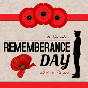 Remembrance Day Public Service Instagram Post Template Instagram-opslag