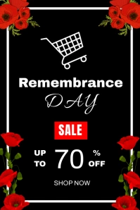 Remembrance Day Sale Pinterest na Graphic template