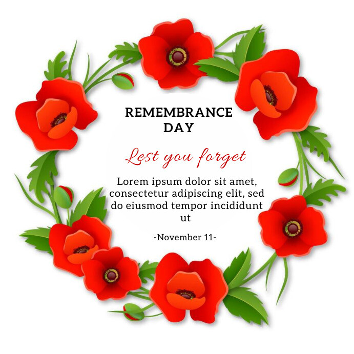 Remembrance Template PosterMyWall
