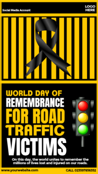 Remembrance for Road Traffic Victims Instagram Story template