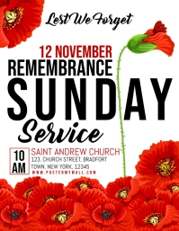 Remembrance Sunday Flyer (US Letter) template