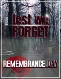 REMEMBRANCE DAY FLYER Template | PosterMyWall