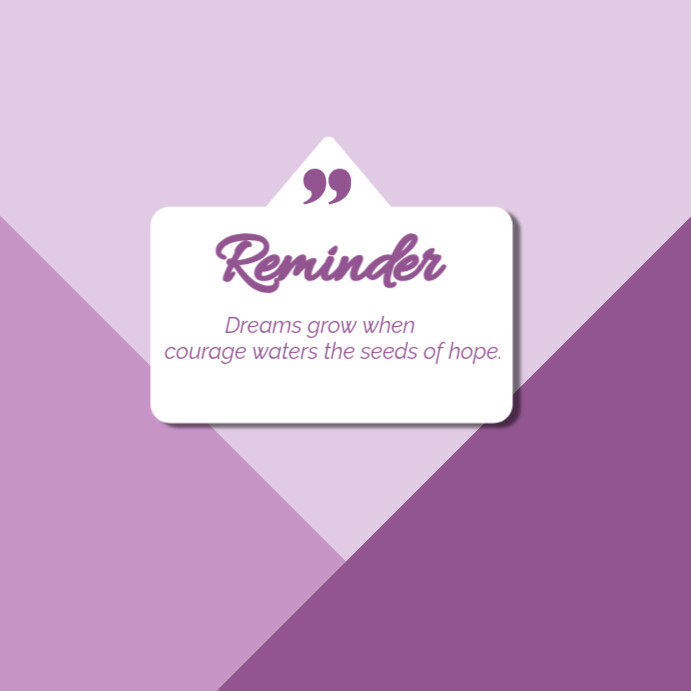 reminder's quote template | PosterMyWall