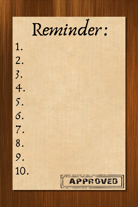 Reminder Template | PosterMyWall