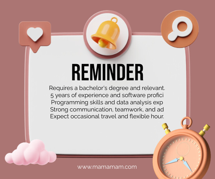Reminder Poster Example Copy of reminder | PosterMyWall