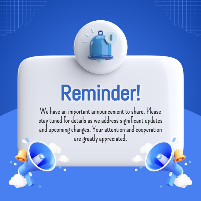 Copy of Reminder | PosterMyWall