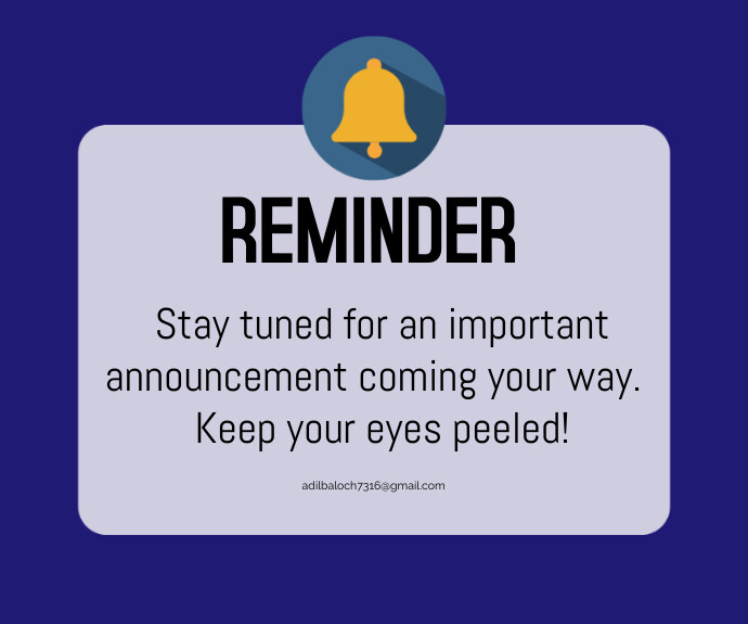 Reminder Template | PosterMyWall