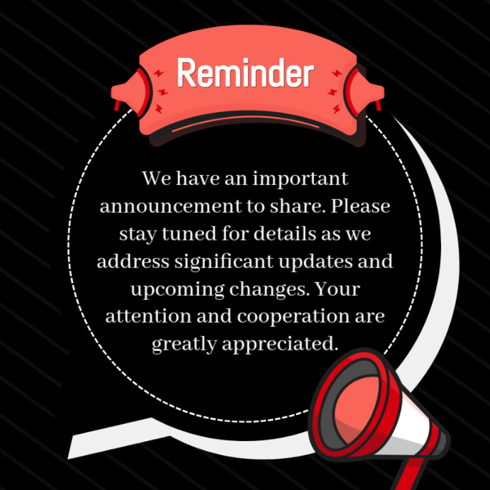 Reminder Poster Example Copy of Reminder | PosterMyWall