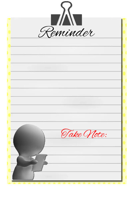 Reminder Template | PosterMyWall