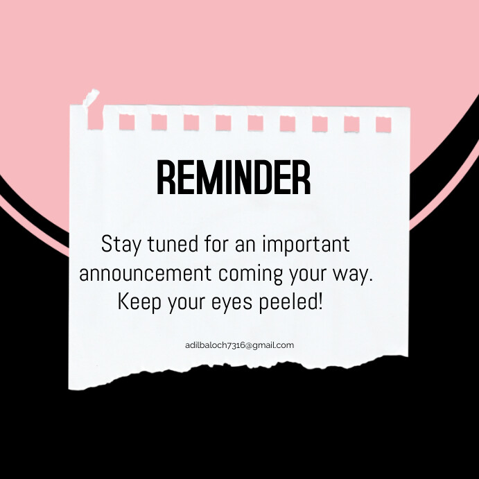 Contoh Reminder Simple Reminder Templat | PosterMyWall
