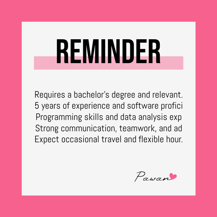 Reminder Poster Example reminder Template | PosterMyWall