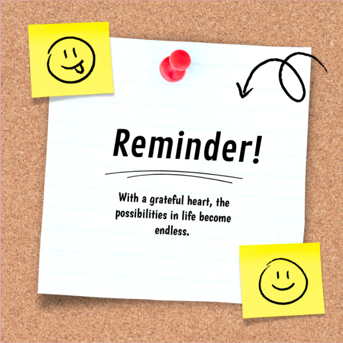 Reminder Note Template | PosterMyWall