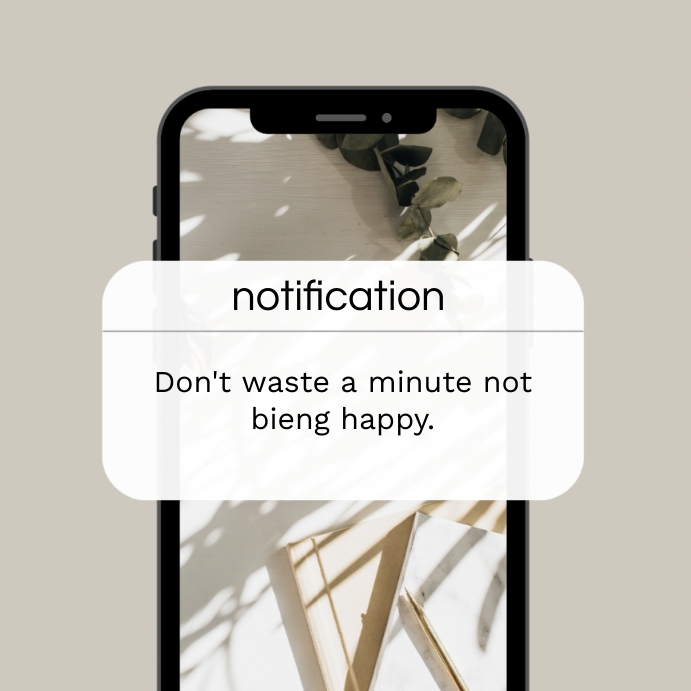 Notification Ringing Quotes Copy of Reminder notification phone motivational quot | PosterMyWall
