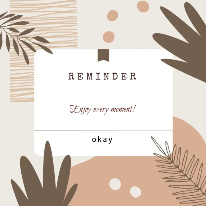 Reminder Template PosterMyWall