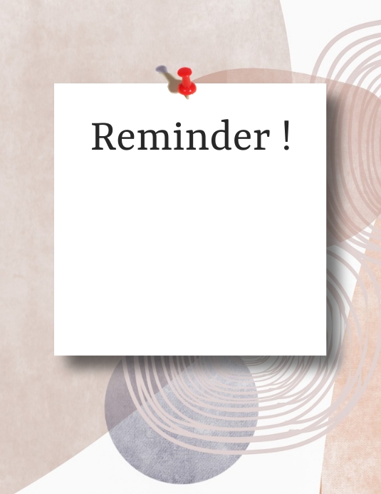 Copy of Reminder template | PosterMyWall