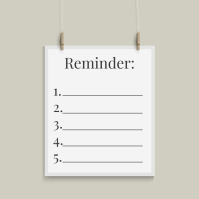 Reminder template | PosterMyWall