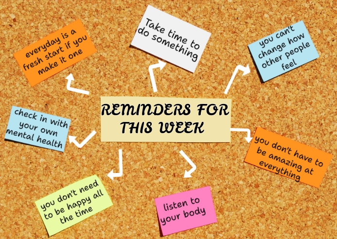 Reminder Postcard Template Reminders For This Week Flyer Template