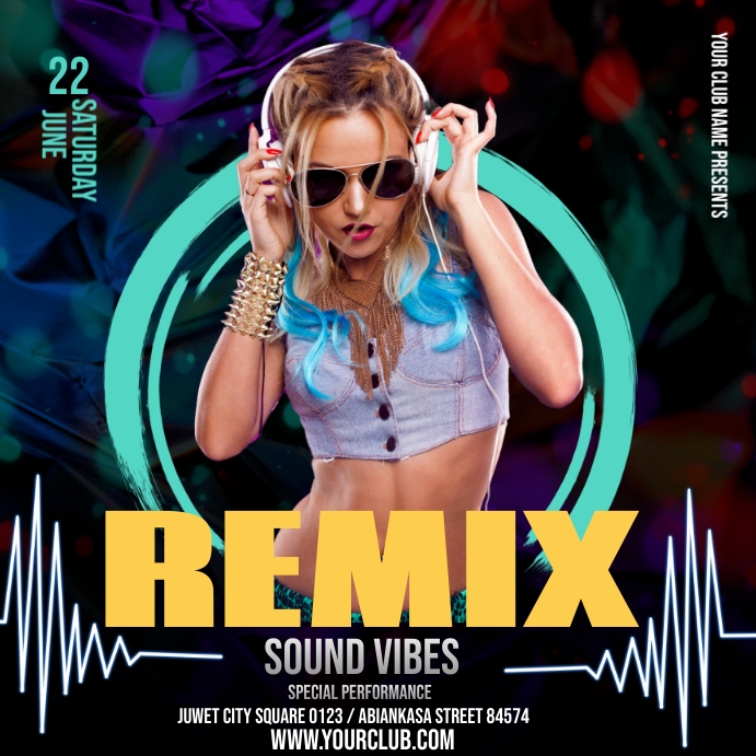 Remix Party Template Instagram Post