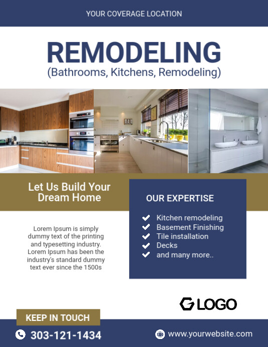 Modèle Remodelage Salle de Bain Cuisine Flyer | PosterMyWall