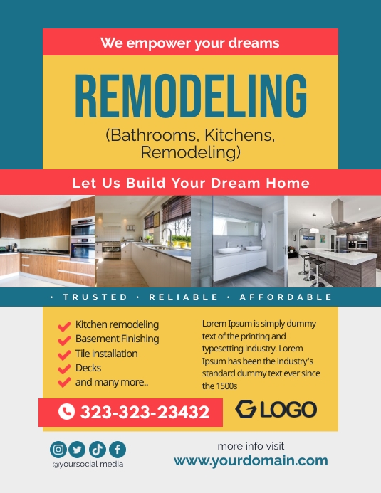 Home Remodeling Flyer Templates
