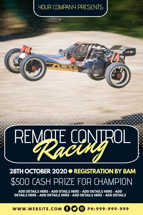 Copy of Remote Control Racing Poster | PosterMyWall