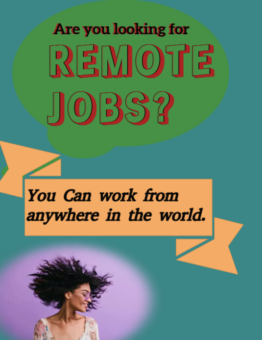 Remote jobs template | PosterMyWall