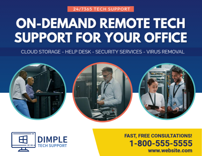 Remote Technical Ads Template | PosterMyWall