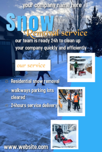 Removal service flyer Pinterest Graphic template