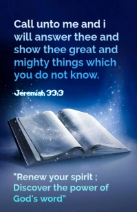 Renew your spirit with word of God Tabloid template