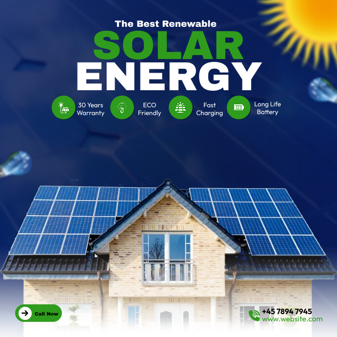 Renewable and clean solar ad Template | PosterMyWall
