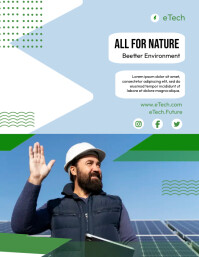 Renewable and sustainable energy solar flyer template
