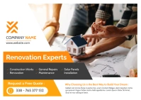 Renovation & Construction Services postcard t template