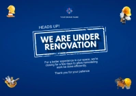 renovation construction flyer A3 template