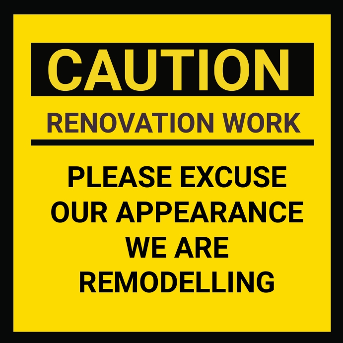 renovation work Instagram Post template