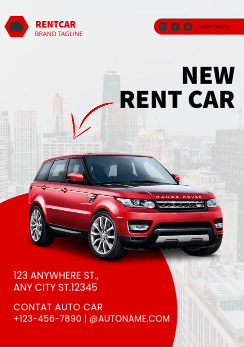 Plantilla de Rent a Car A5 | PosterMyWall