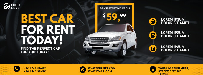 Rent a car ad Template | PosterMyWall