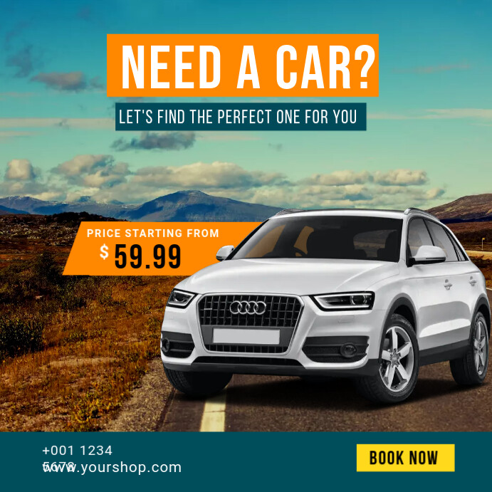Rent A Car Ad Template | PosterMyWall