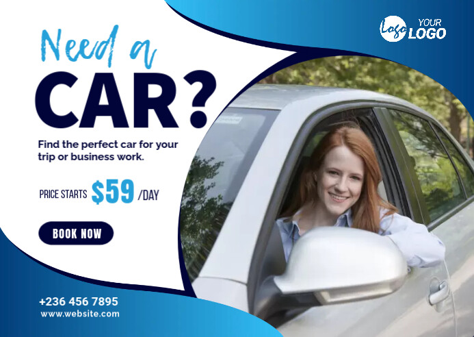 Rent a Car Banner Ad Template | PosterMyWall