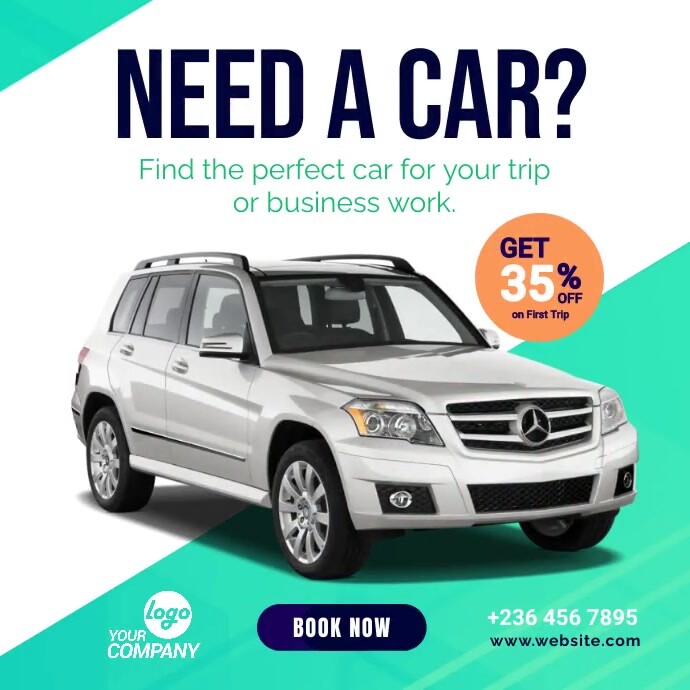 We Rent Cars Advertisement Copy of Rent a car banner ad | PosterMyWall